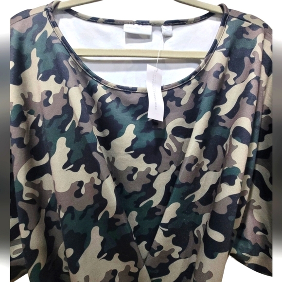 NWT XXL Military Midi Dress with Waist Tie String - Picture 3 of 7